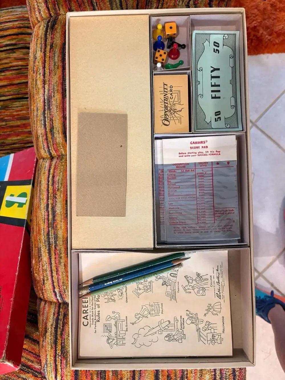 Parker Brothers Careers Board Game Vintage 1950s